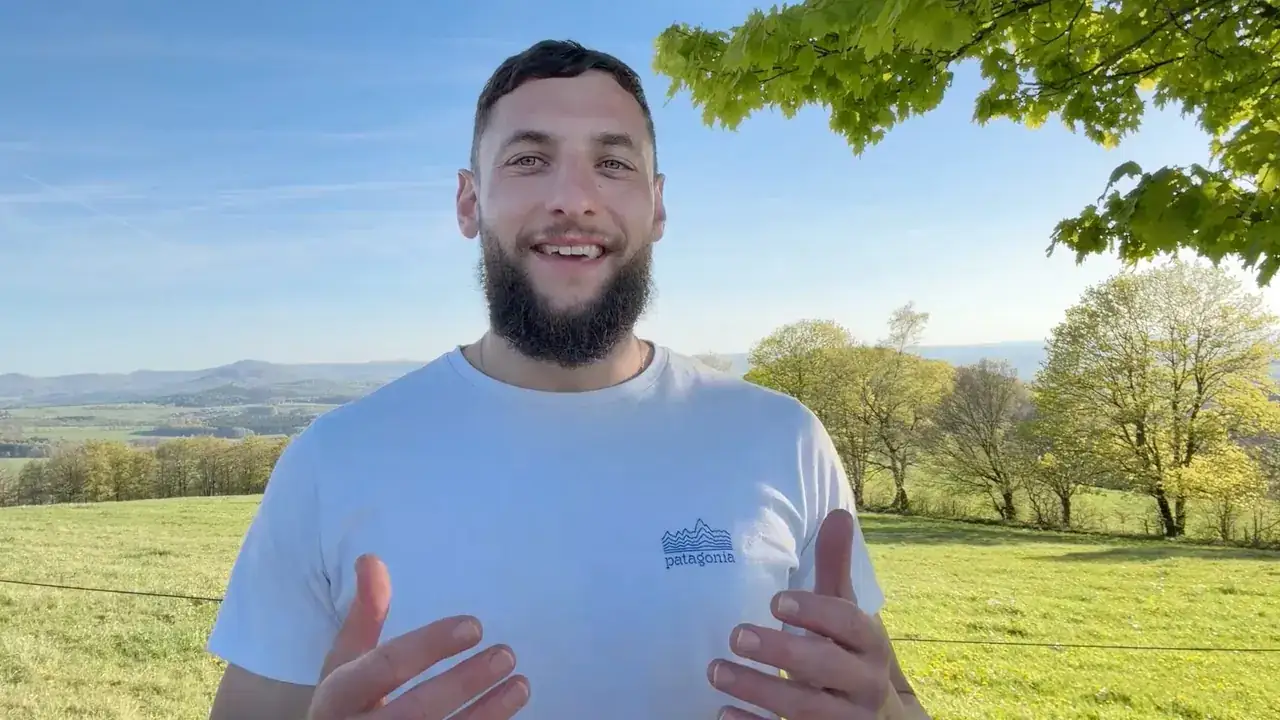 Wadim Matsenyuk, Sportwissenschaftler und Gesundheitstrainer, in der Rhön